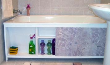 Layar mandi do-it-yourself - pemasangan tanpa keterlibatan spesialis