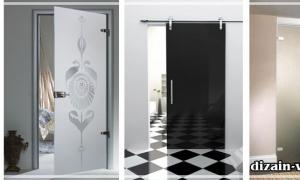 Basic door sizes and types of designs for the bathroom